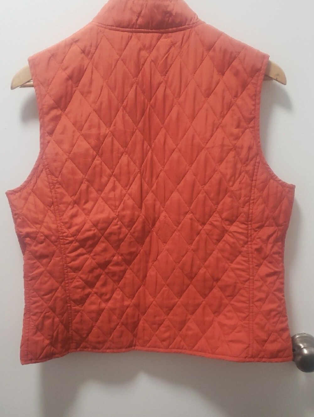 Quilted Orange Zip Front Vest - Picture 5 of 5